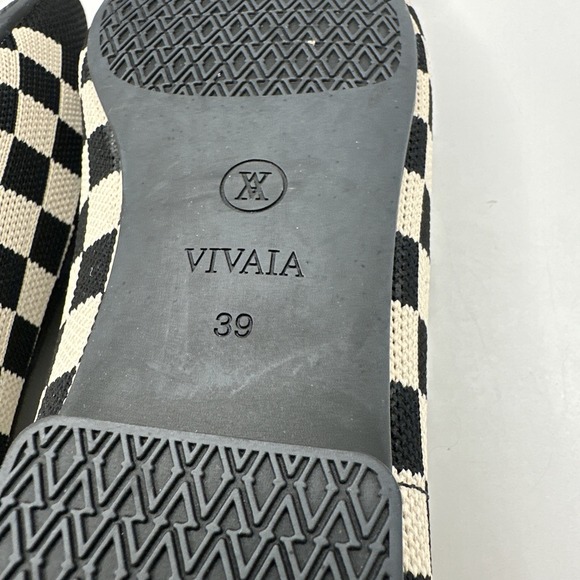 NEW Vivaia Margot 2.0 Stretch Knit Flats - Checkered 39 Size 9 - Picture 7 of 7